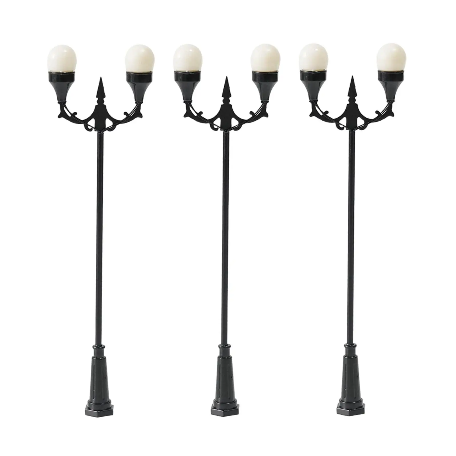 1 100 Model Railway Post Lights Miniature Outdoor Street Lamp for Dollhouse Garden Scene DIY Craft Landscape Decoration