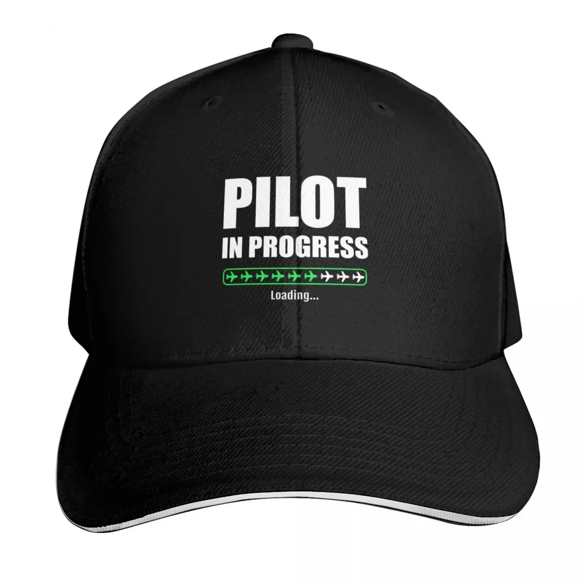 Pilot in progress Baseball Cap Streetwear Hip Hop Trendy Vintage Retro Embroidered Lightweight Packable