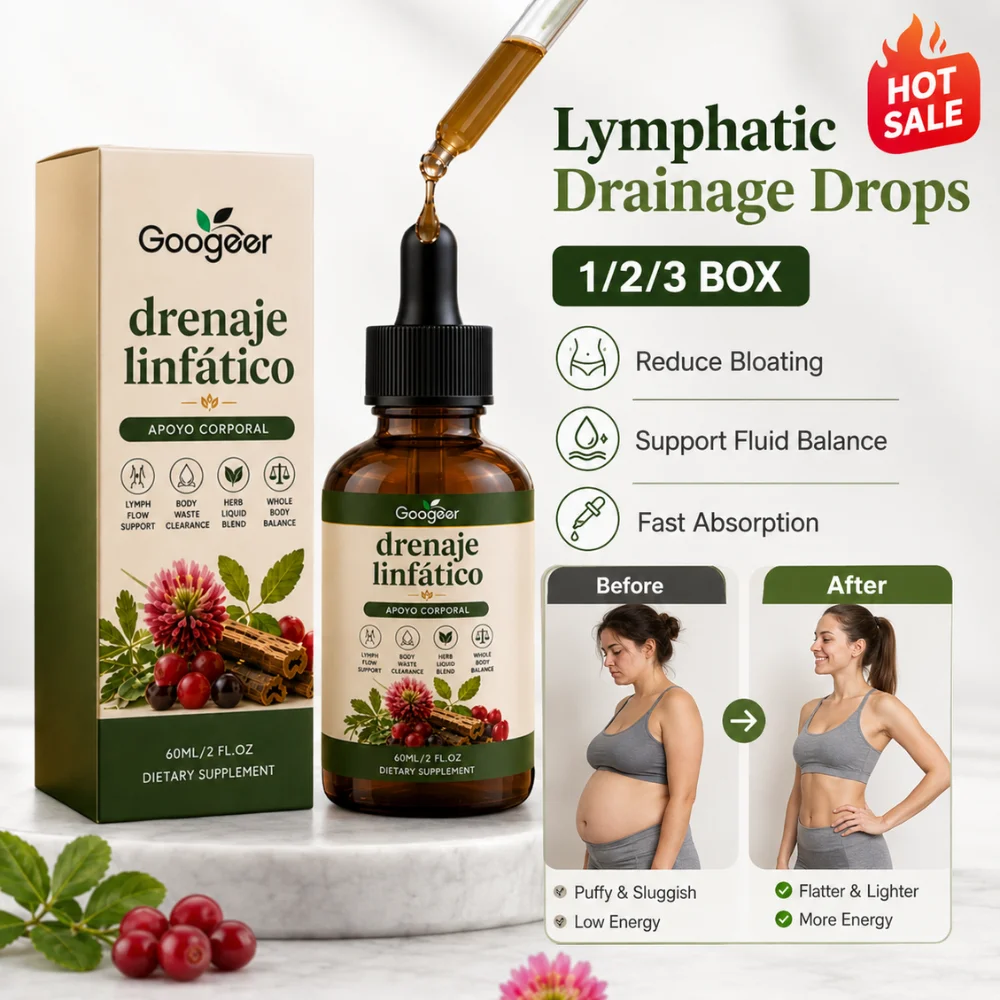 60ml Herbal Lymphatic Drainage Liquid Catchweed Bedstraw Chinese Tallow Root Botanical Extract for Fluid Balance Daily Care