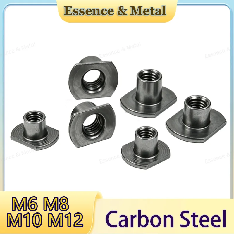 10-30PCS Flange T-Type Welding Nut M6 M8 M10M12 Carbon Steel T-Type Nut Step Locking Flange Iron Plate Nut Cutting Edge Fastener