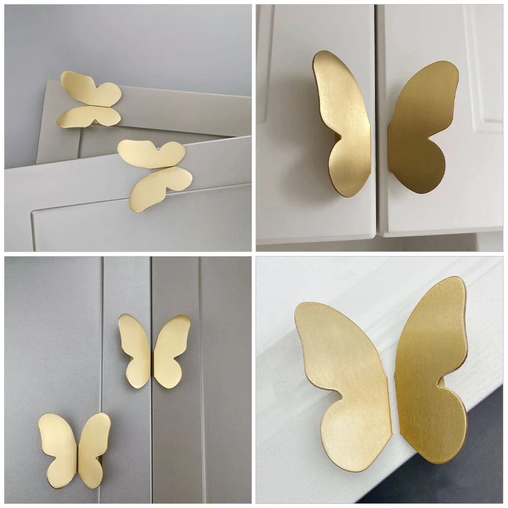 

Butterfly Cabinet Door Handle Dresser Knob Pulls Black Aluminum Alloy for Drawers Wardrobes Furniture Hardware