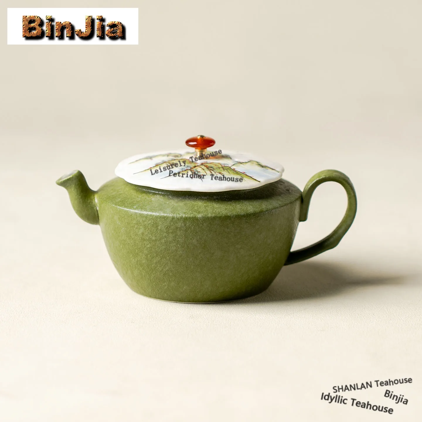 

110ml Hand-painted Landscape Teapot Vintage Tea Infuser Pot Tea Maker Kettle With Strainer Puer Tea Items Supplies Decoration