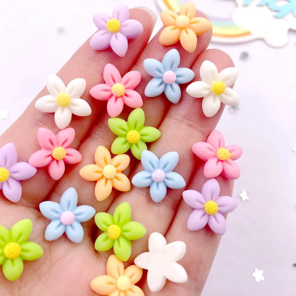 20 pz Resina 14mm Colorato Kawaii 3D Fiore Flatback Pietra Bottoni Appliques per Abbigliamento FAI DA TE Scrapbook Arco Accessorie Mestiere L766