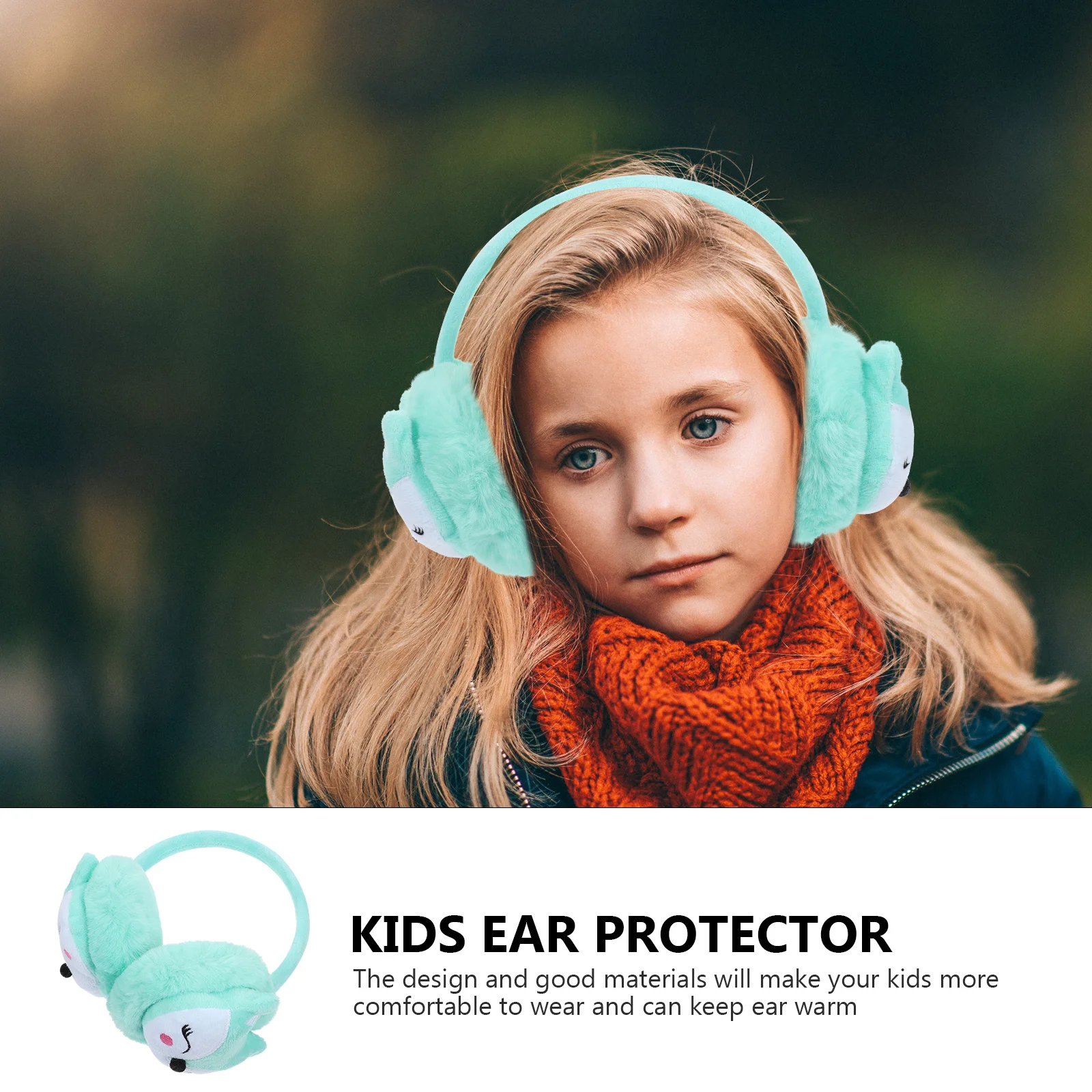 قطعة واحدة من واقي الأذن الشتوي الرائع على شكل كرتوني غطاء للأذنين دافئ للتزلج على الجليد والمشي لمسافات طويلة لتدفئة الأذن #3