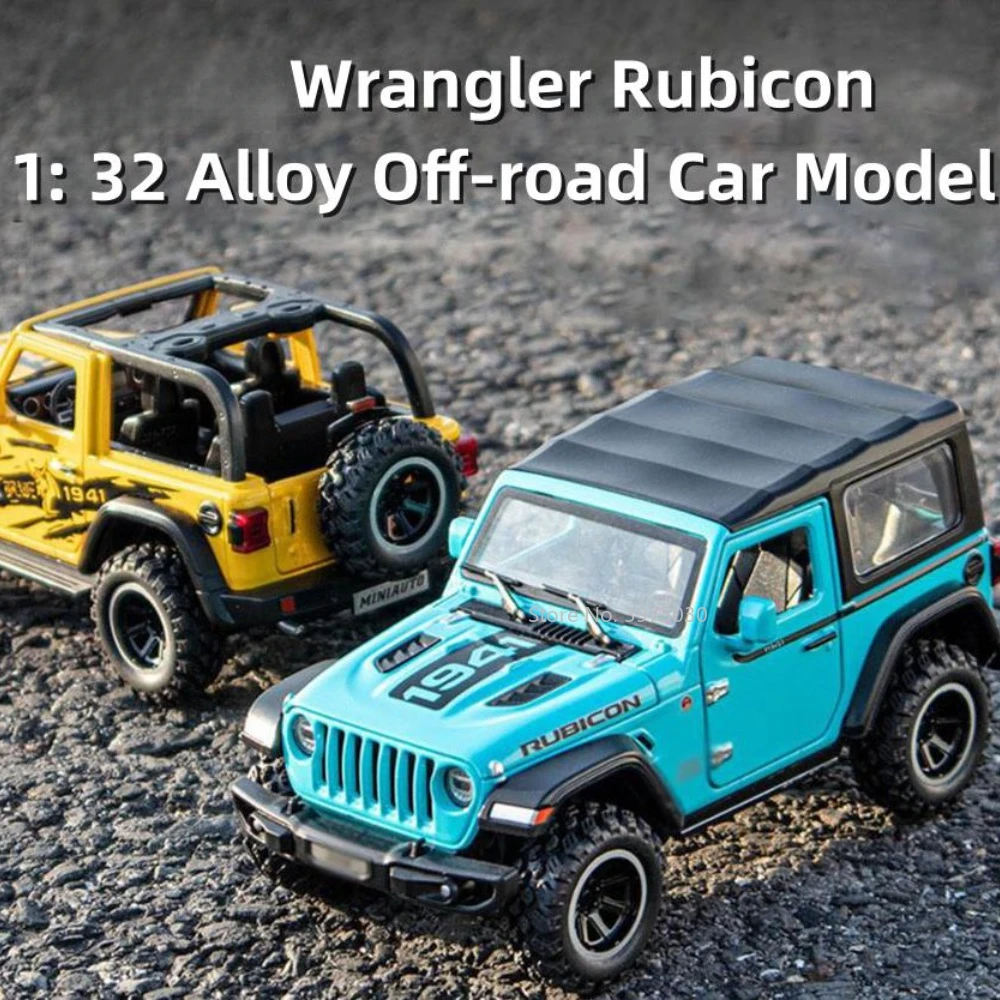 

Модель игрушечная Wrangler Rubicon, масштаб 1/32, внедорожник, литая модель автомобиля из сплава, имитация автомобиля с искусственным звуком, коллекция подарков для мальчиков