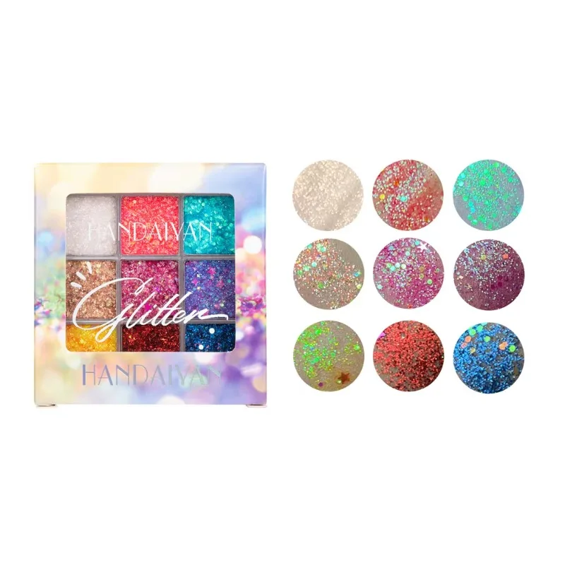 9 Colors Glitter Eye Shadow Pallete Pigment Professional Eyes Makeup Palette Shiny Shimmer  Eyeshadow