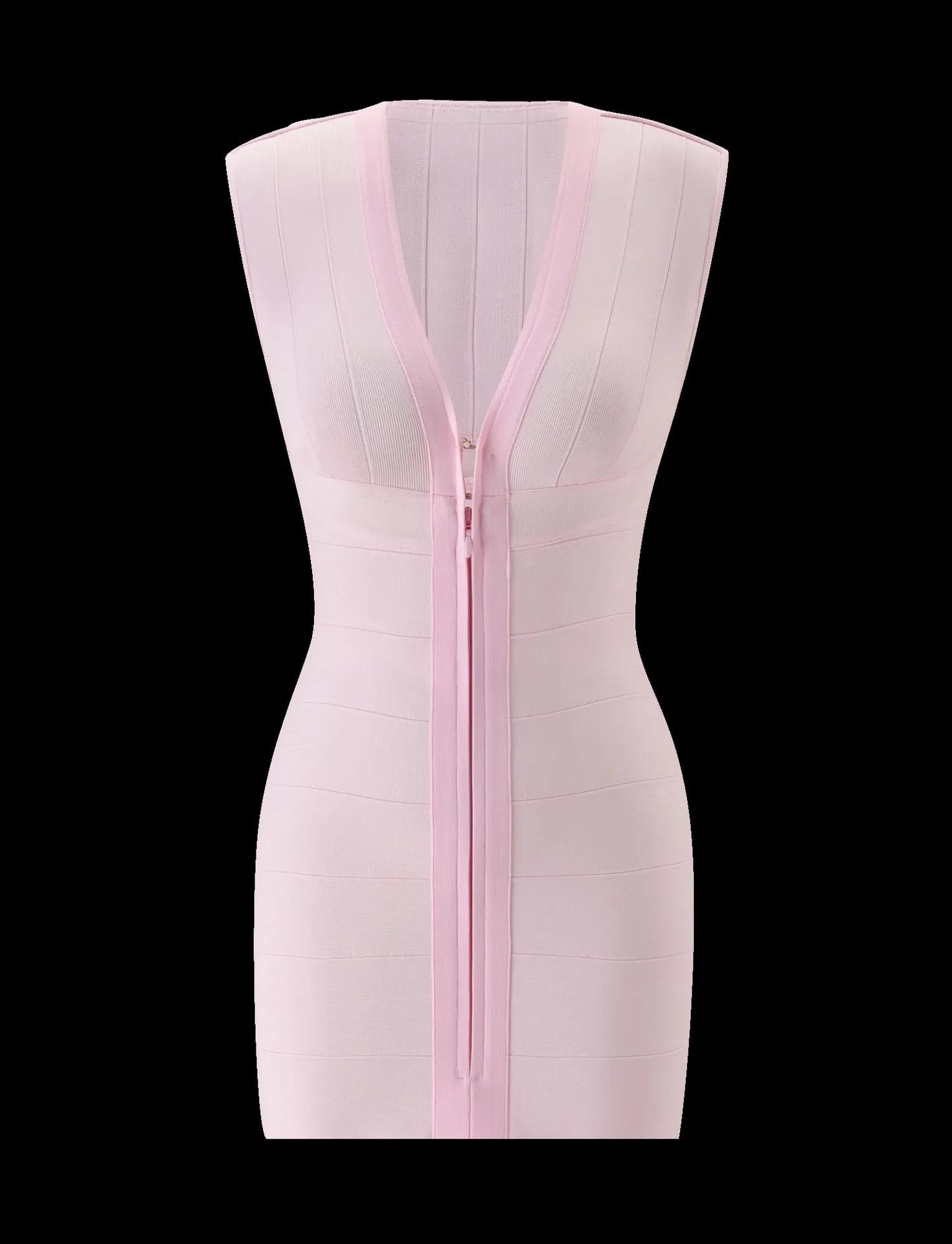 Europäischer und Amerikanischer Stil Neues Sommer Ärmelloses Figurbetontes V-Ausschnitt Etuikleid Sexy Slim Fit Bandage Einteiler Kleid im Ins-Stil – Detail 13