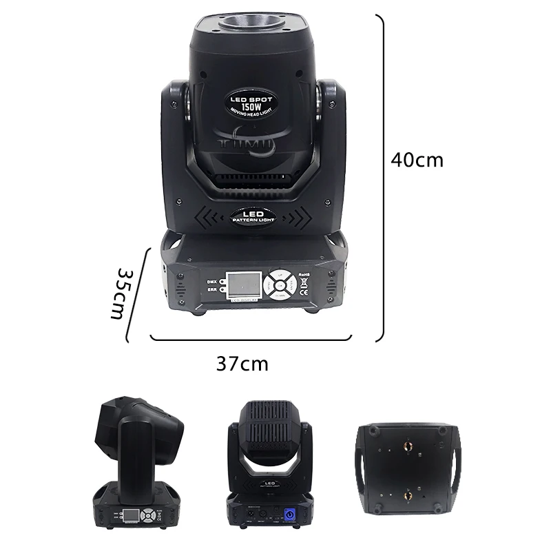 Imagem -02 - Led Moving Head Light Prisma Spot Light Rotação Gobo dj Stage Dmx 512 Beam 14 Canais 150w 1case Pcs