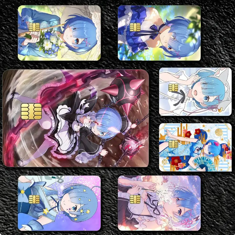 COOL Re Zero R-Rem 4pcs 1Set Card Stickers Small Waterproof Chip 4PCS Card Sticker Anti-Scratch