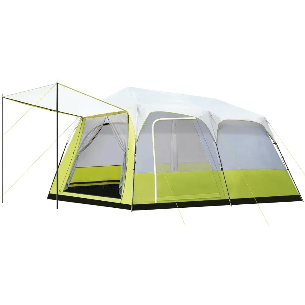 

8/10 person camping tent, pop-up family tent, easy to set up immediately, spacious interior space, including room partitions