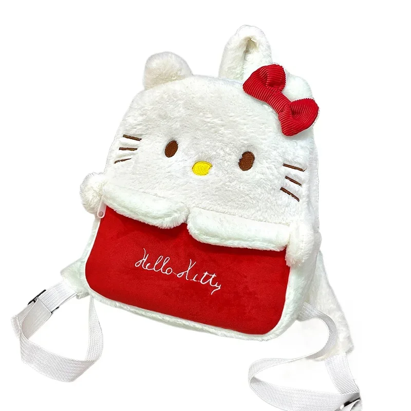 Sanrio Kawaii Melody School Bag for Girl Luxury Hello Kitty Mini Backpack Designer Bag Melody Cartoon Printing