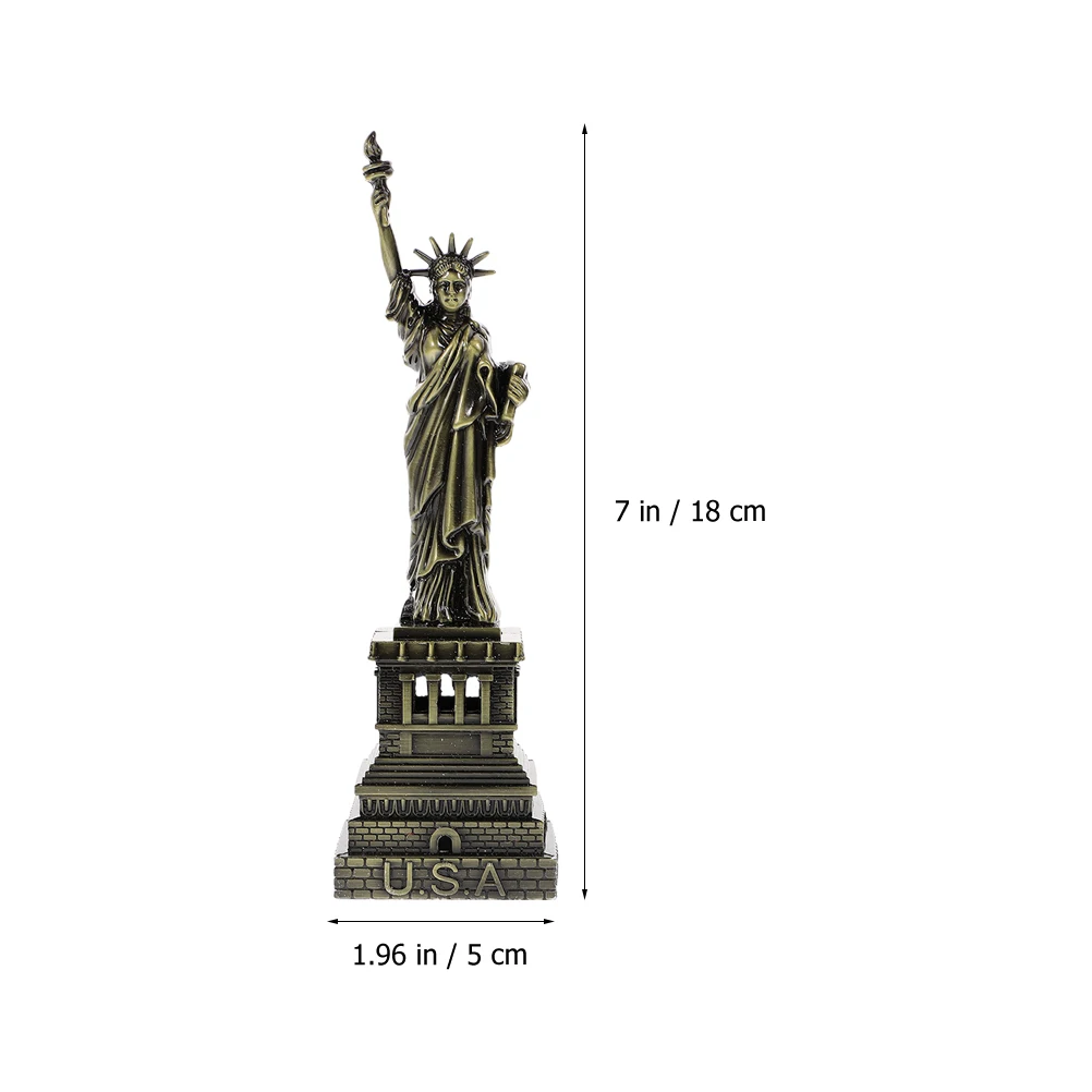 

Vintage Metal Statue Of Liberty Decoration Home Office Ornament Desktop Yard Decor Gift Choice Bedroom Adornment Garden Statuary