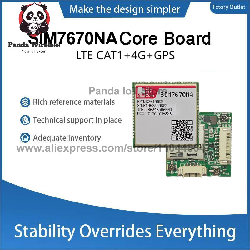 SIMcom SIM7670NA SIM7670NA-MNGV SIM7670NA-LNGV Placa central CAT1 chip Qualcomm compatible con datos + GNSS (opcional) sin voz