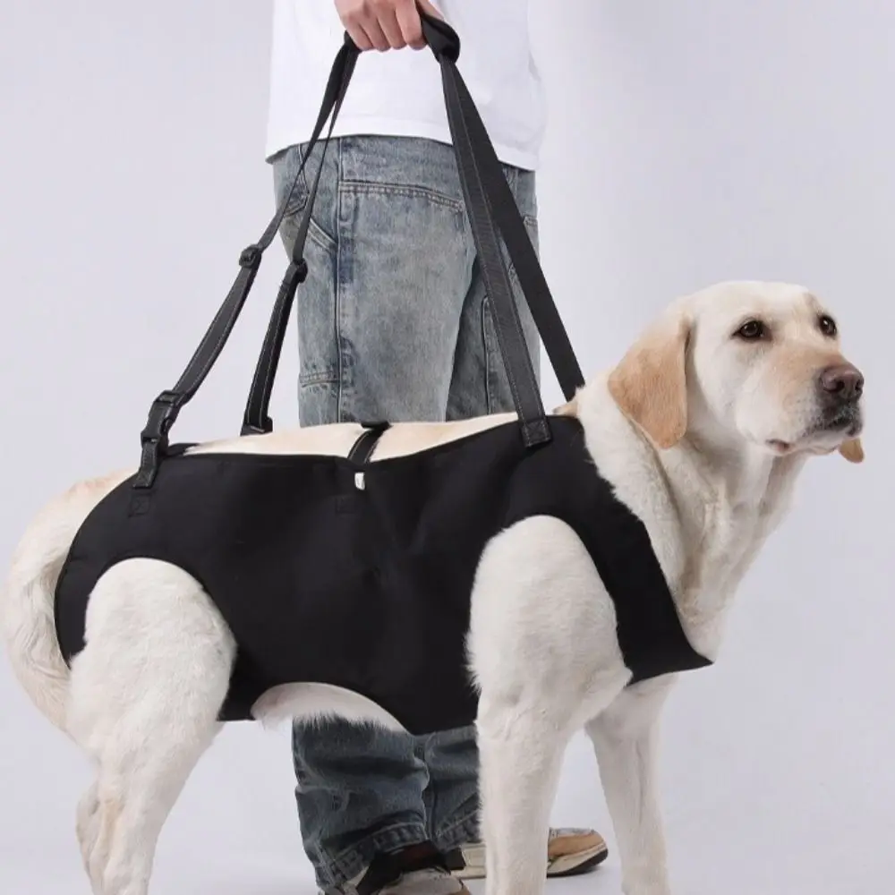 

Adjustable Strap Dog Lift Harness Thicken Handle Portable Dog Sling Carrier Soft Lining Legs Support Pet Lifting Vest Walking