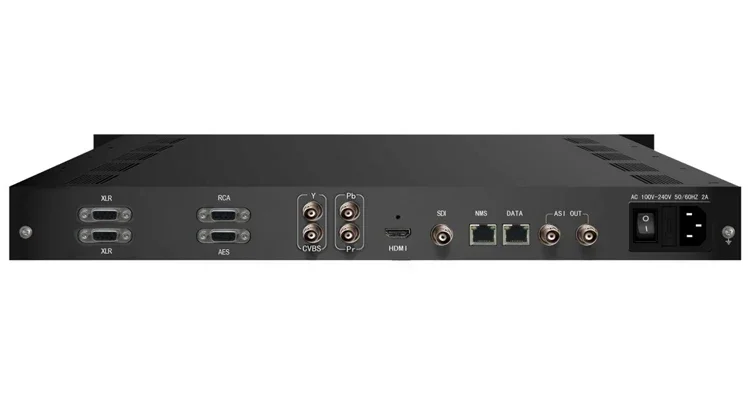 Multichannel mpeg AAC audio encoder dual channel audio encoder mpeg2 h.264 video encoder with XRL and AES input