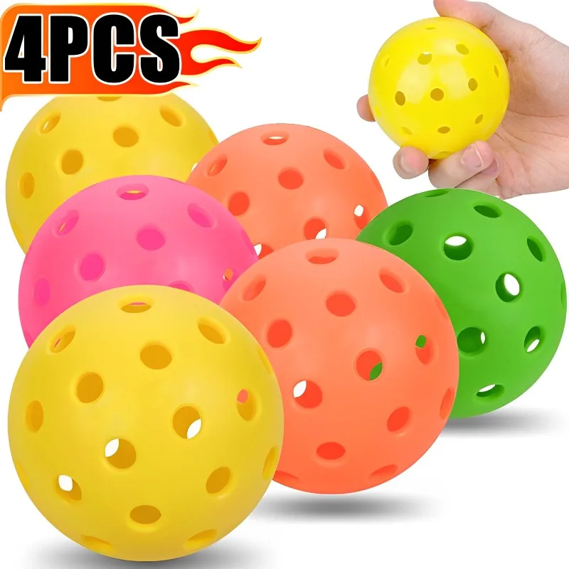 1/4pcs Pickleball Balls Pickle Ball Professional 40 Holes 74mm Adult Outdoor Practice Toy Ball Outdoor Courts Competition Ball