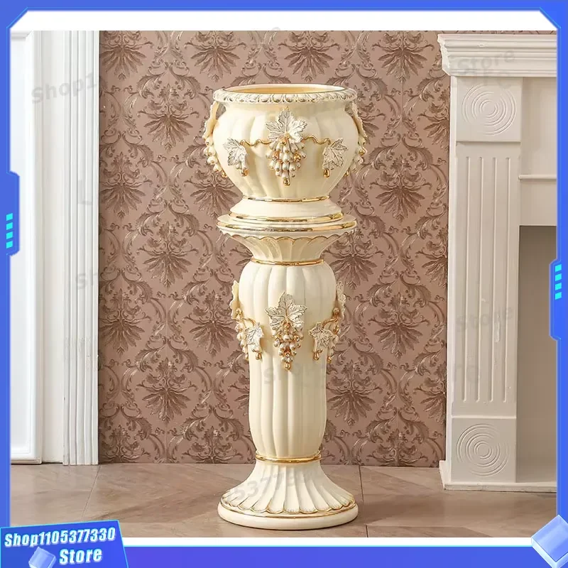 Luxury Gold Ceramic Pearl Vase Modern Vintage Floor Standing Home Decor for Living Room Wedding Party Christmas Stylish
