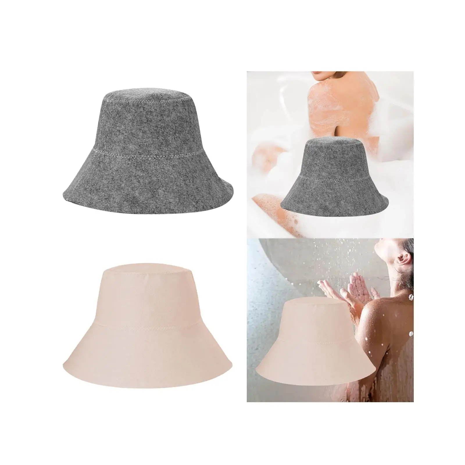 Sauna Felt Cap Bath Hat Sauna Hat Accessories Diameter 6inch Hand Wash