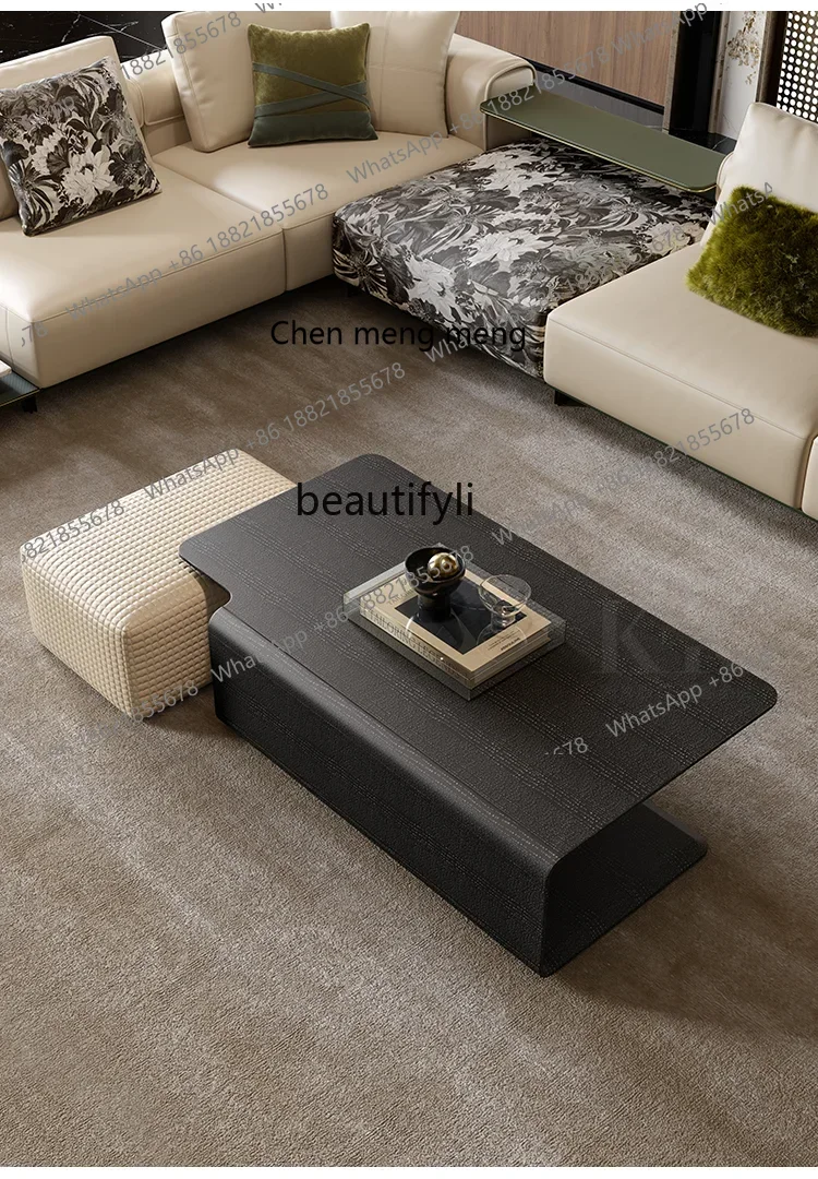 

K185 Combined Tea Table Simple Luxury Light Luxury Solid Wood Designer Model Large Flat Villa