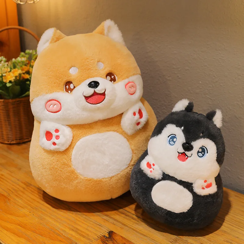 Nuevo estilo, huevo de perro oscilante, Shiba Inu, divertido juguete de peluche de Husky, almohada suave de relleno cosida, regalo de cumpleaños para niños de estilo lindo, venta al por mayor
