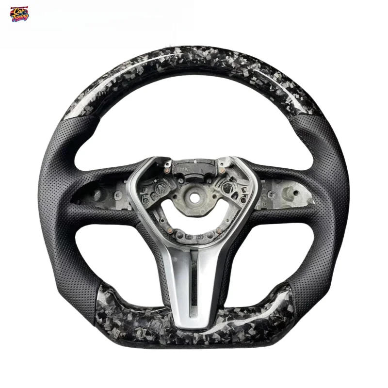 For Infiniti Q50 Q60 Q70 Qx50 Flat Bottomed LED Speed Light Forging Carbon Fiber Steering Wheel Modification Without Airbag