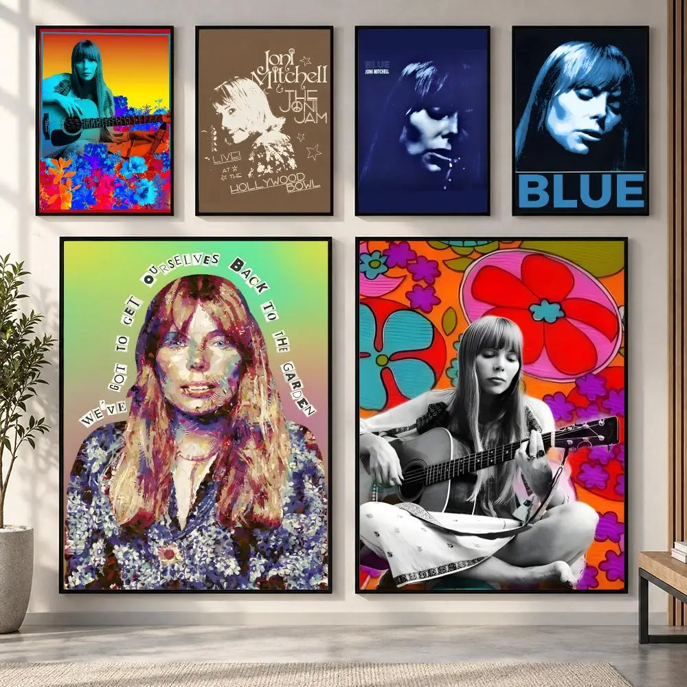 Singer Joni Mitchell Poster HD art sticky wall waterproof home living room bedroom bar aesthetic decoration