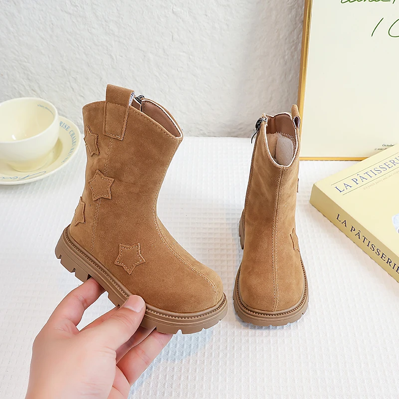 الفتيات الصغيرات منصة الأحذية الجلدية مع بداية 2025 جديد الشتاء الاطفال أفخم بطانة الأحذية عدم الانزلاق الكلاسيكية الرجعية نمط أحذية الحفلات #4