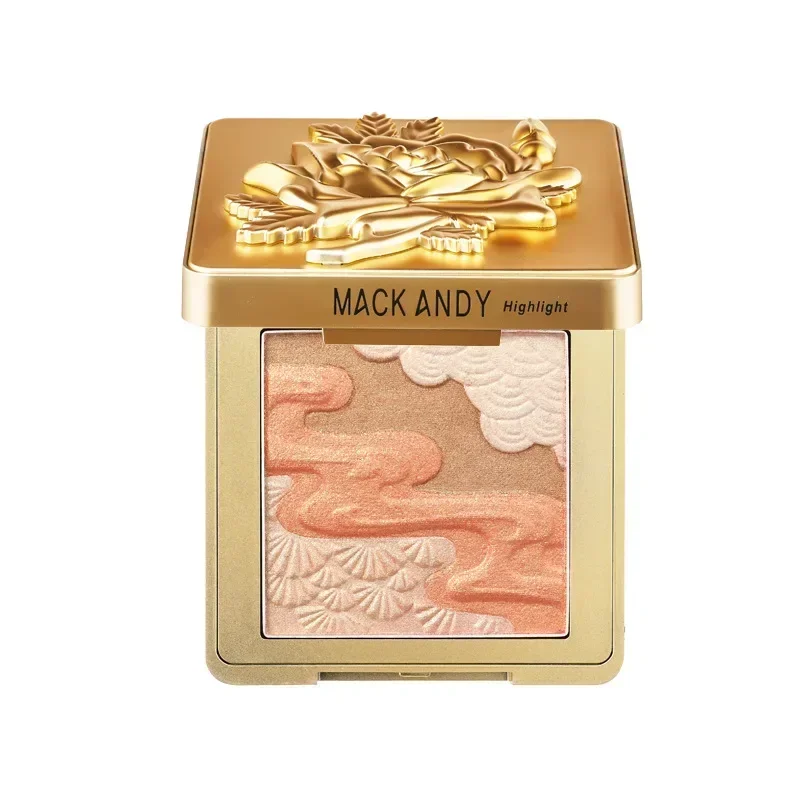 MACKANDY Contour Palette Blush Natural Highlighting 4-Color Embossed Long-lasting Glow Female Makeup Pretty Beauty Cosmetics