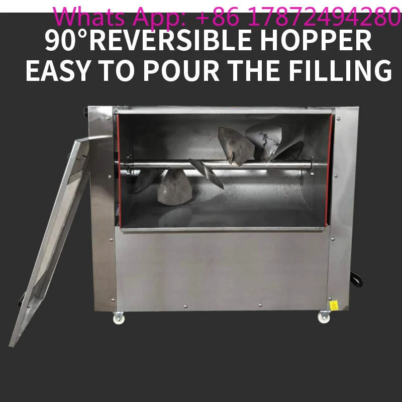 Multifunctional 220v Commercial Stainless Steel Stuffing Machine, Horizontal for Dumpling Stuffing and Sausage