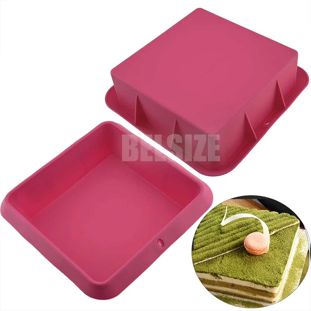 Silicone Baking Pan Square Cake Silicone Mold For Baking Chocolate Mousse Bread Pan Loaf Tin Cake Molds Kitchen Tools