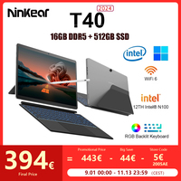 Ninkear T40 Laptop 2 in 1 Touch Screen Tablet Intel N100 14 Inch FHD 16GB DDR5 512GB SSD Computer Notebook Wifi 6 RGB Backlit