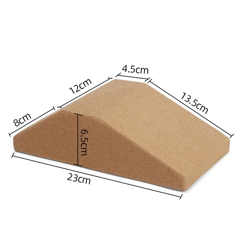 2026 Customized LOGO Wholesale High Density Adjustable Printed Eco Friendly Black Beige Wood Fitness Cork Yoga Block Bricks