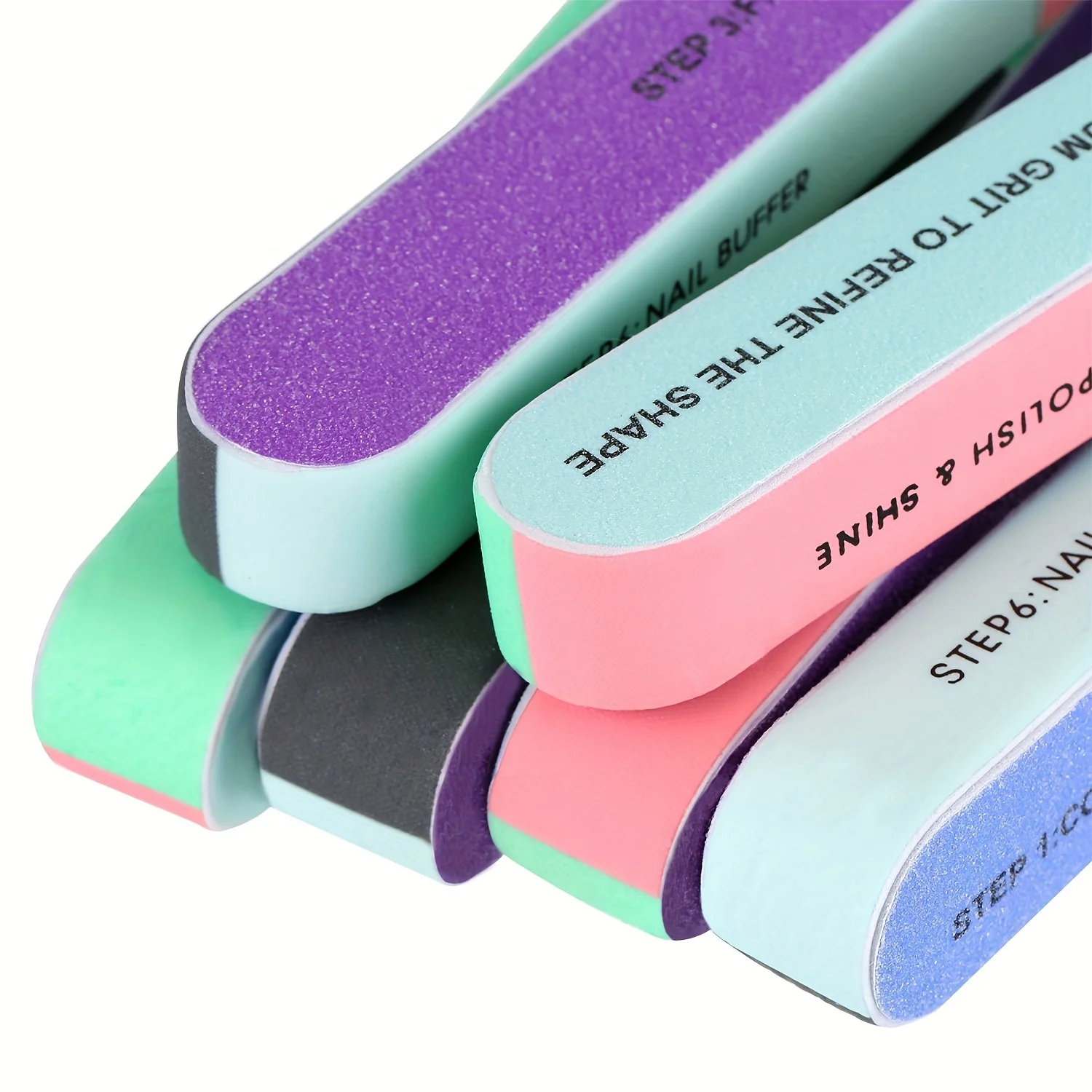 7 Sides Nail Buffers Files Professional Polisher For Nail Art Manicure Polishing Block Buffing Accessories Cream Tools