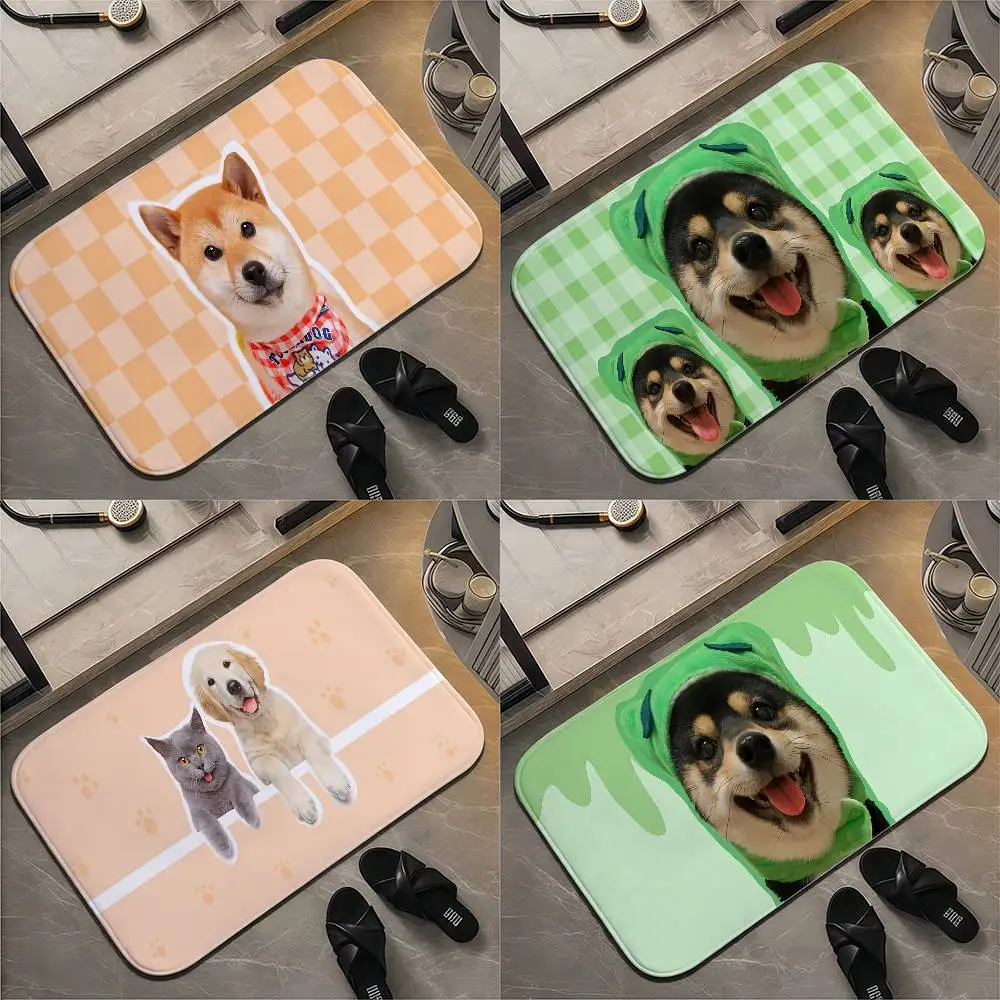 

Shiba Inu Floor Mat Printed Large Carpets Room And Bedroom Carpets Bathroom Anti Slip Door MATS Small Carpets