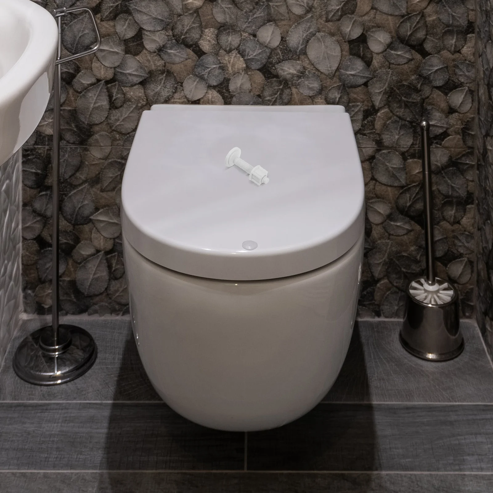 

2Pcs Toilet Seat Screws Replacement Stay Tight Plastic Bolts Nuts Hinges Lids Quick Release Durable Longlasting Performance