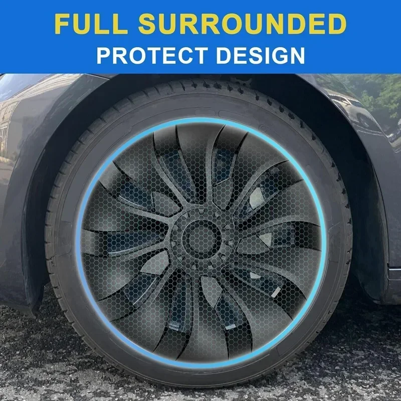 4PCS Wheel Cover for Tesla Model 3 18 Inch Performance Automobile Replacemen Hubcaps Full Rim Cover Car Accessories 2018-2023