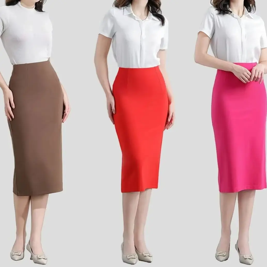 

Women's Office Work Pencil Skirt, High Waist Career Package Hip Skirts, Sexy Slim Hip, High Quality, S-3XL Size