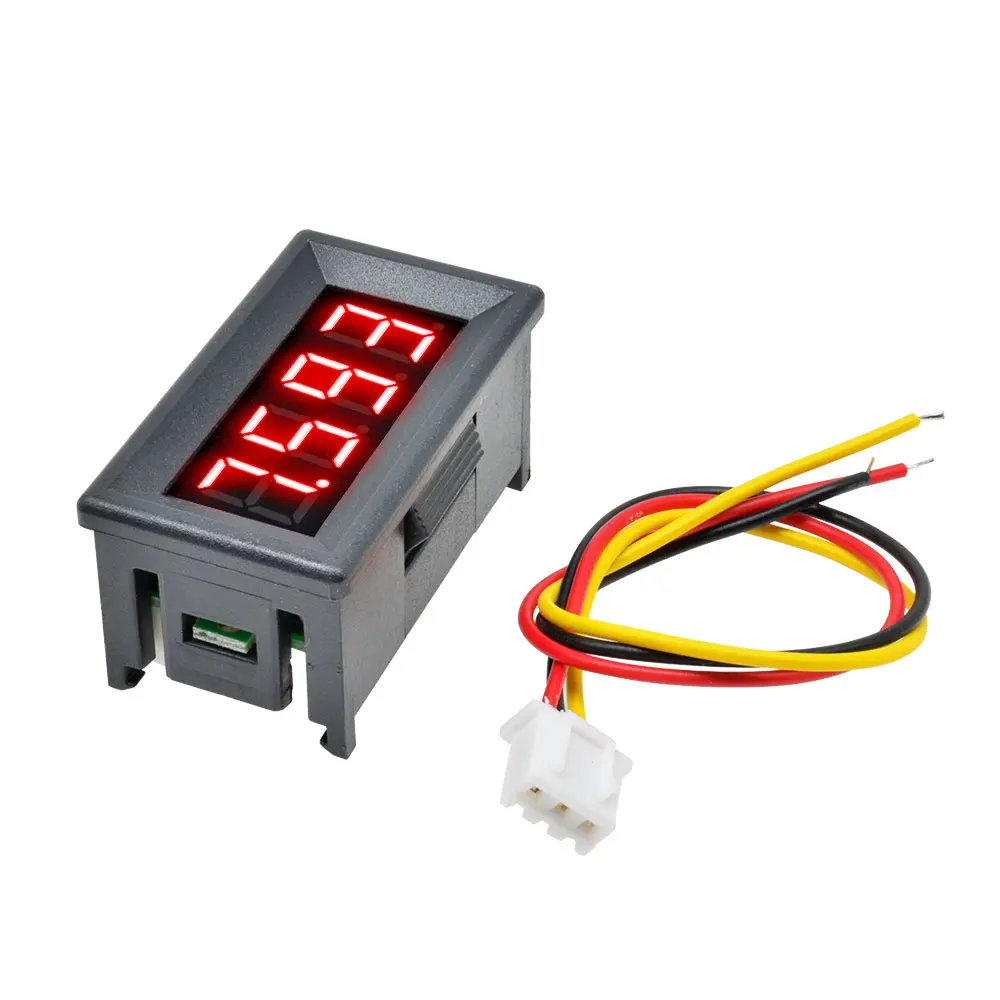0.36 inch 3-wire 4-digit Voltmeter DC 0-100V Digital Display Voltage Tester Voltage Measurement Tools