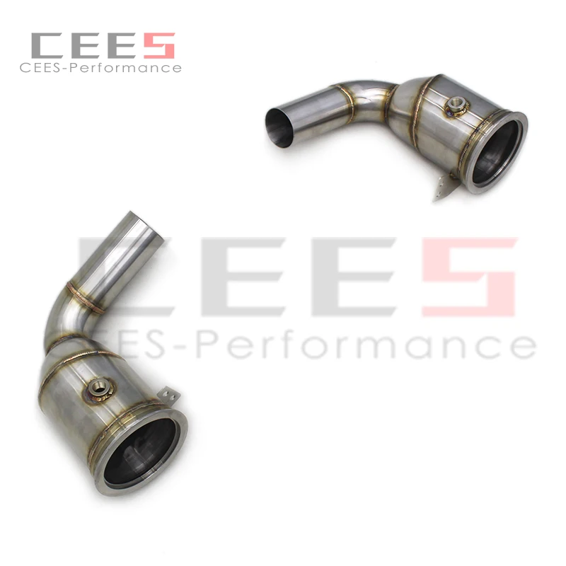 CEES Downpipe for PORSCHE 911 992 Turbo 2020-2023 Racing Exhaust Pipe Stainless Steel Exhaust Downpipe Without Catalyst