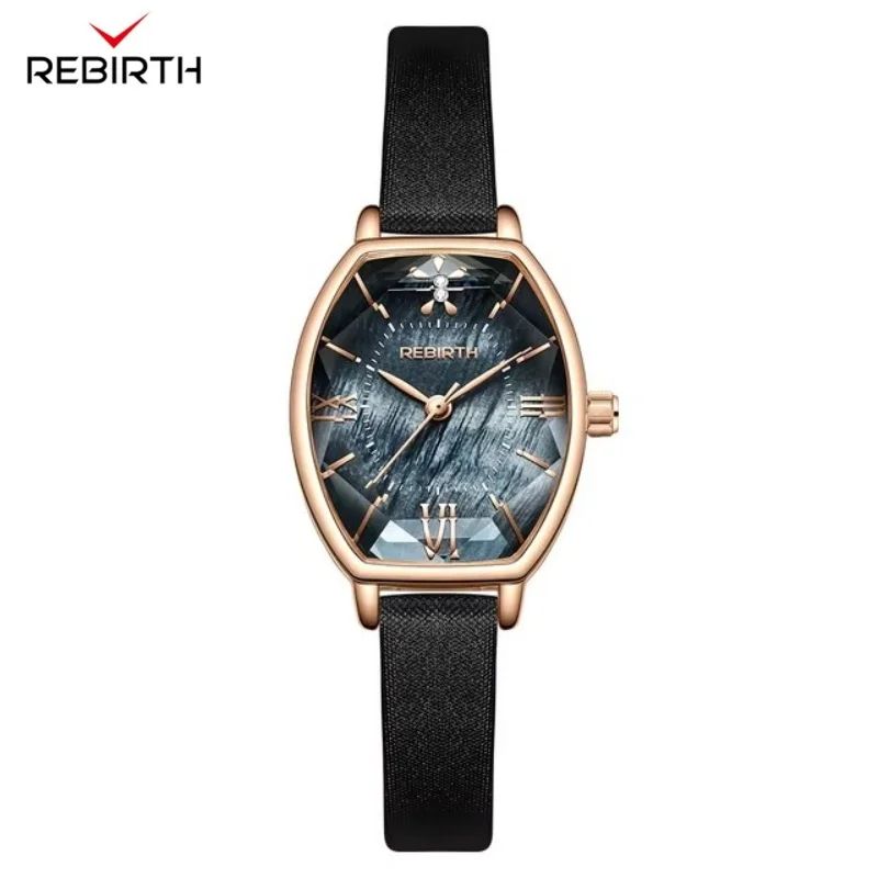 

REBIRTH 2023, роскошные часы высокого качества для женщин, кожаные женские часы, платье, повседневные кварцевые женские часы, relojes para mujer