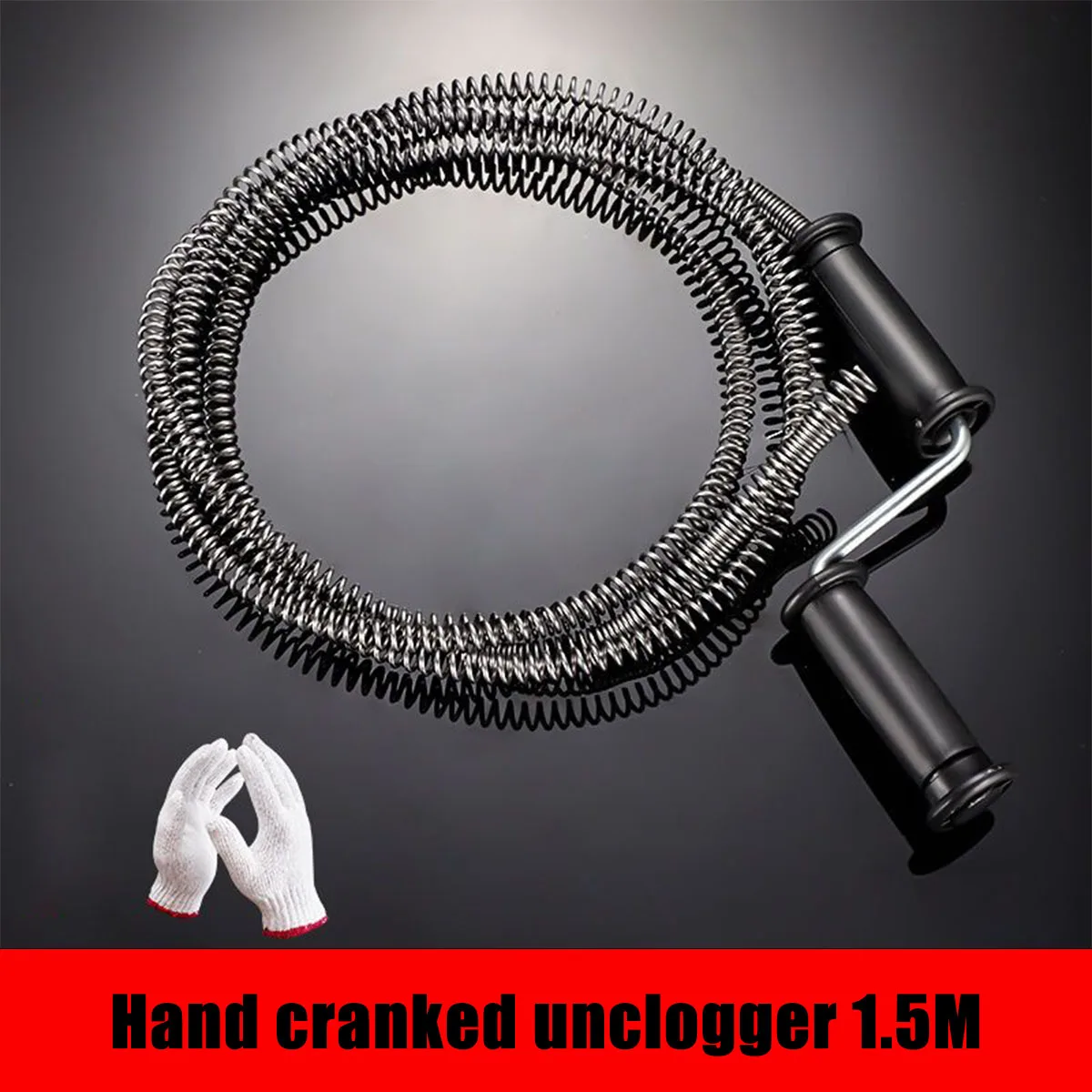 Drain Cleaner Augers Spring 1.5M,3M,5M for Household Kitchen Bathroom Toilet Plumber Plumbing Snake Pipe Pipeline Sewer Cleaner