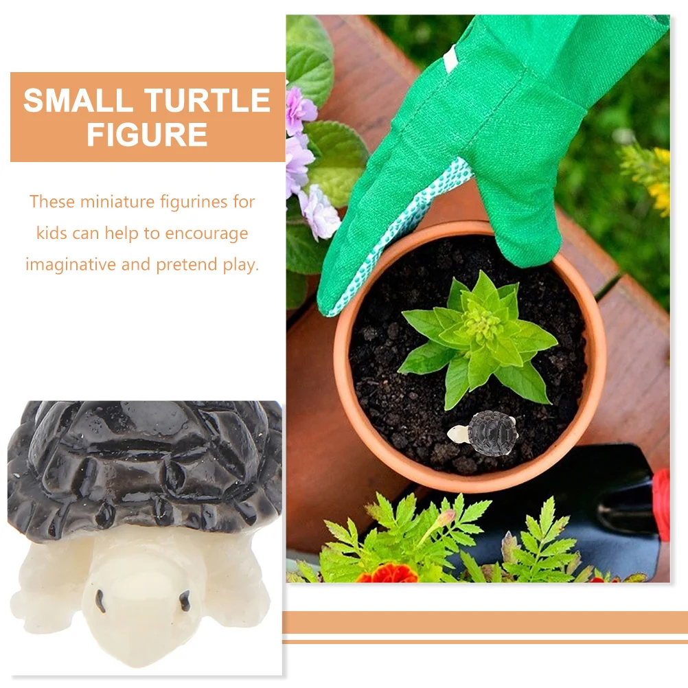 

Turtle Ornament Tiny s Small Statue Decor Mini Tortoises Miniature Decoration Resin