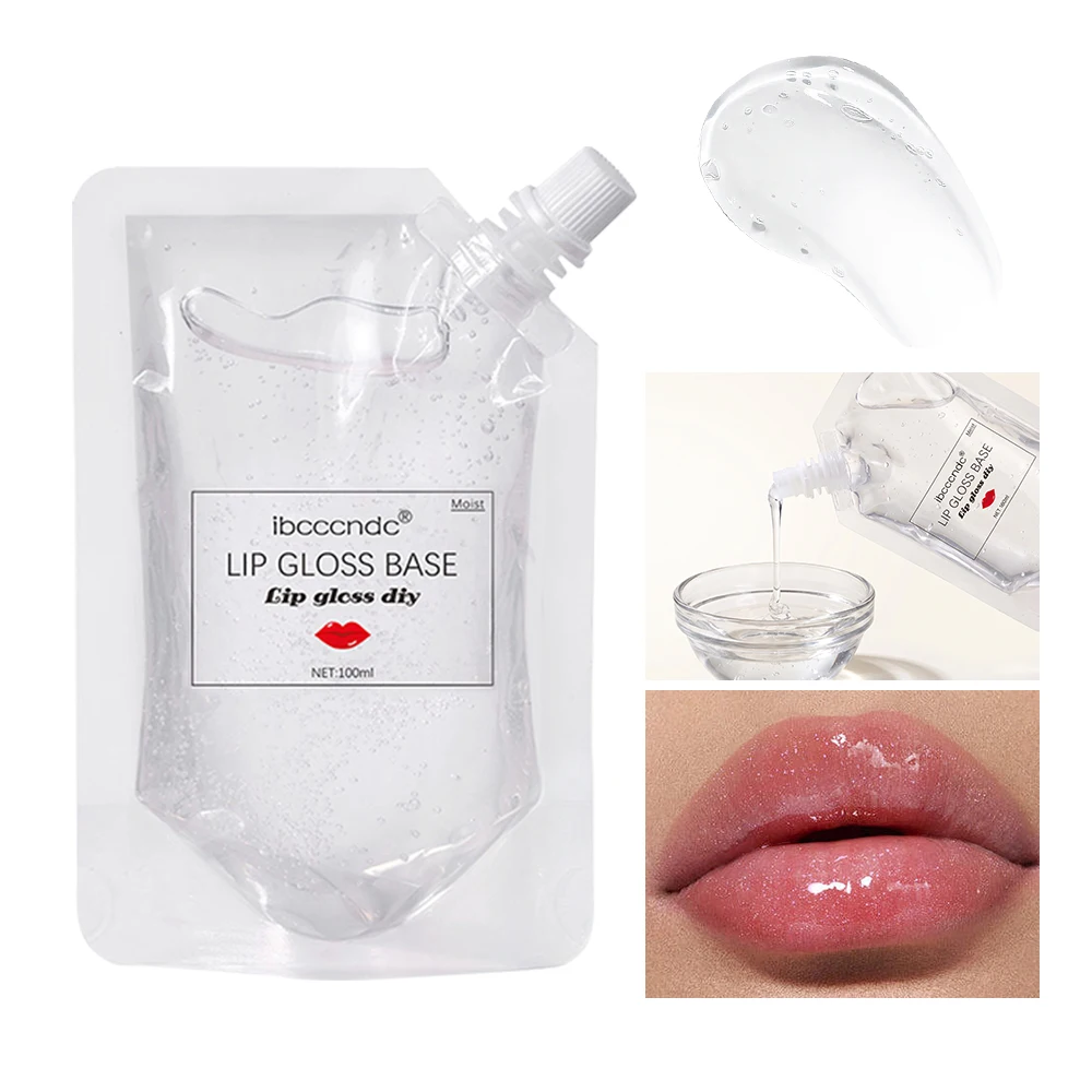 DANCHEL 100ml DIY Lip Gloss Base Clear Glossy Vitamin E Nourishing Multi‑purpose Handmade Lip Makeup Raw Material