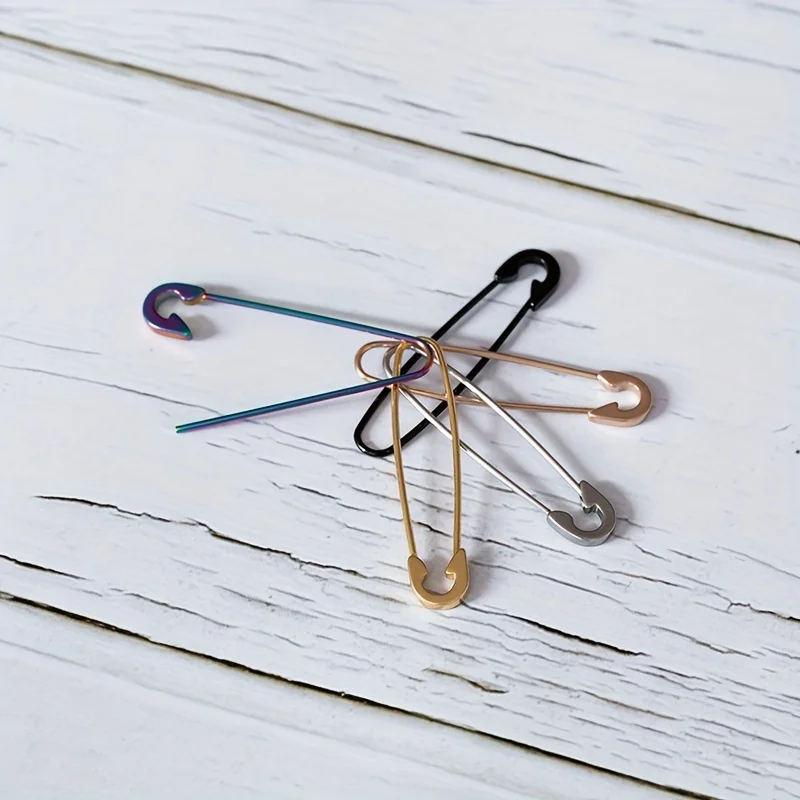 1pc Unique Surgical Stainless Steel Paperclip Safety Pin Earrings for Men and Women Fashionable Stud Piercing Jewelry Daily Wear