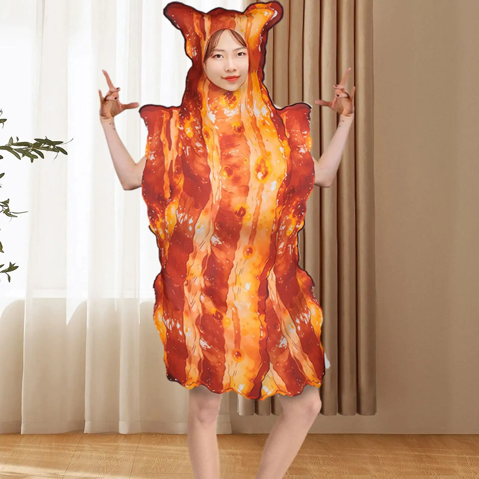Halloween Meat Costume Cartoon Decorative Reusable Jumpsuit Fancy Dress Props for Festival Masquerade Themed Party Halloween