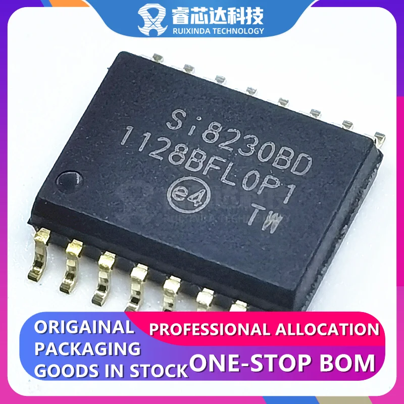 SI8230BD-D-ISR SI8230BD SOP16 SI8230BD-D SI8230BD-D-IS 500mA Gate Driver Capacitive Coupling 5000Vrms 2 Channel 16-SOIC SI8230