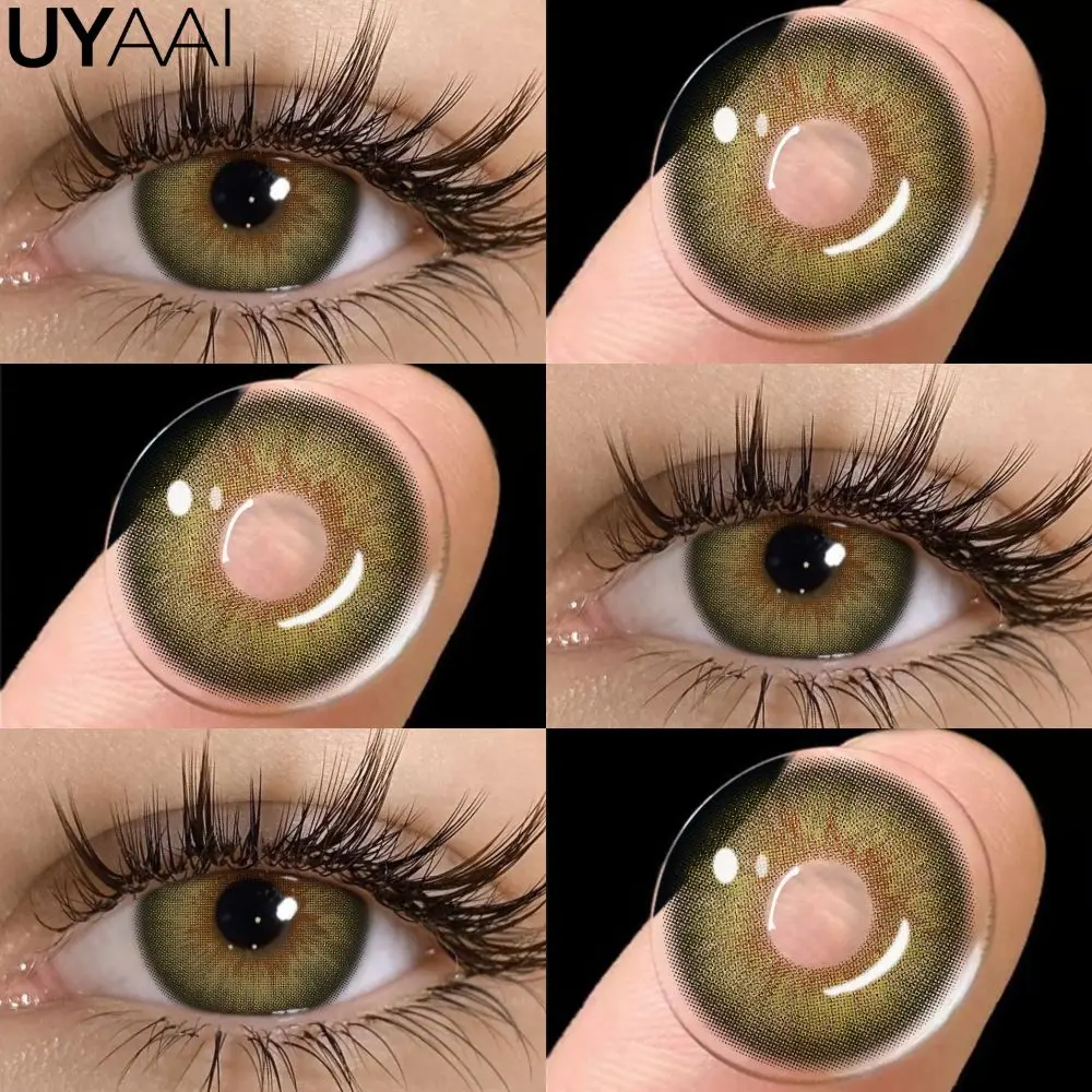 UYAAI NEUE farbige Kontaktlinsen, Kosmetik-Kontaktlinsen, Damen-Accessoires, schwarze Linsen, farbige Linsen für die Augen, natürliche Kontaktlinsen
