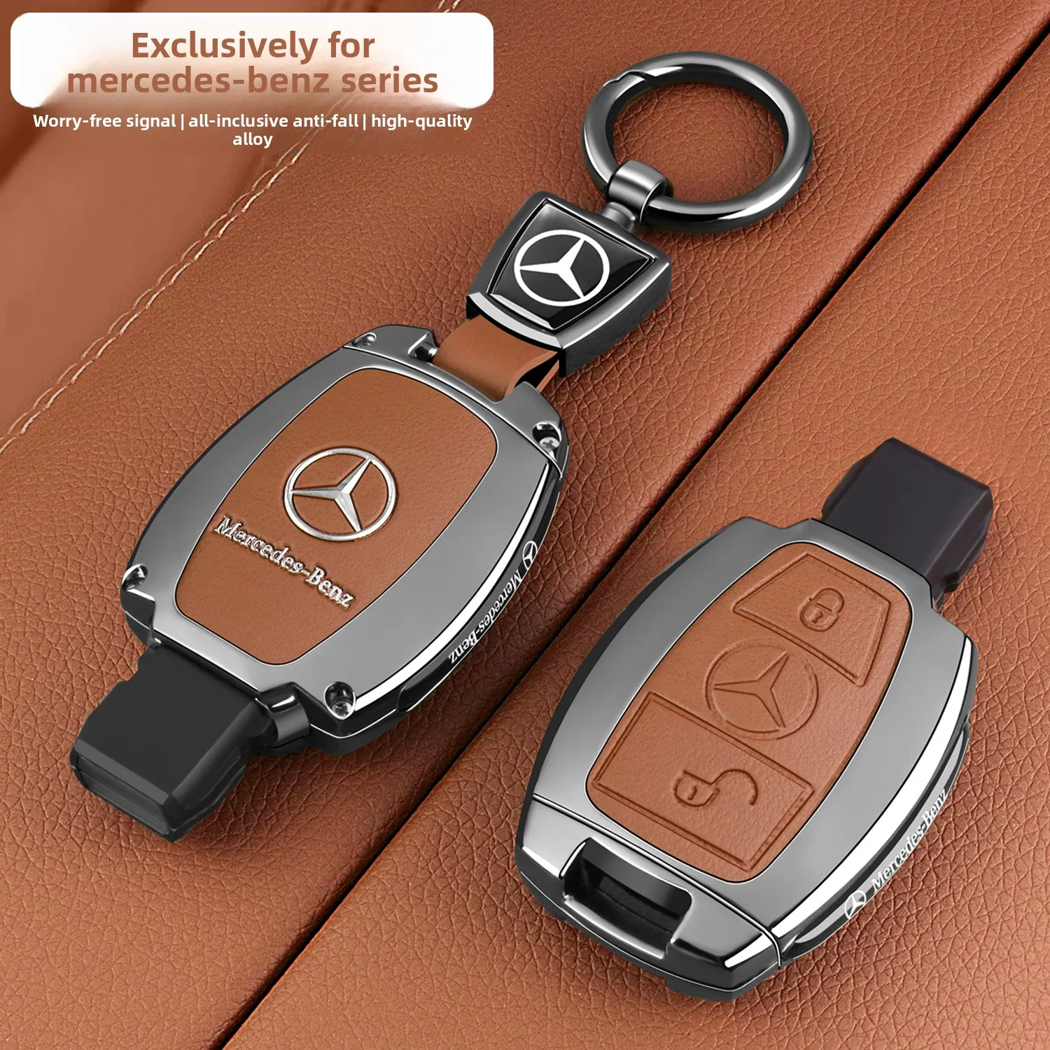 Mercedes Benz key holder GLA200 car GLC level C260L men's C200 bag E260L shell E300LS can be inserted a180