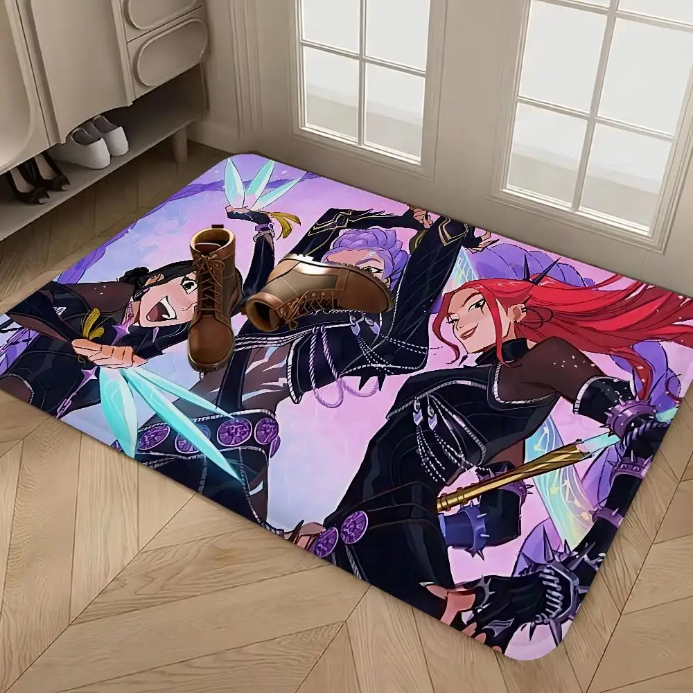 Kpop D-demon Hunters Entrance Door Mat Nordic Style Bedroom Living Room Doormat Home Balcony Anti-Slip Modern Home Decor