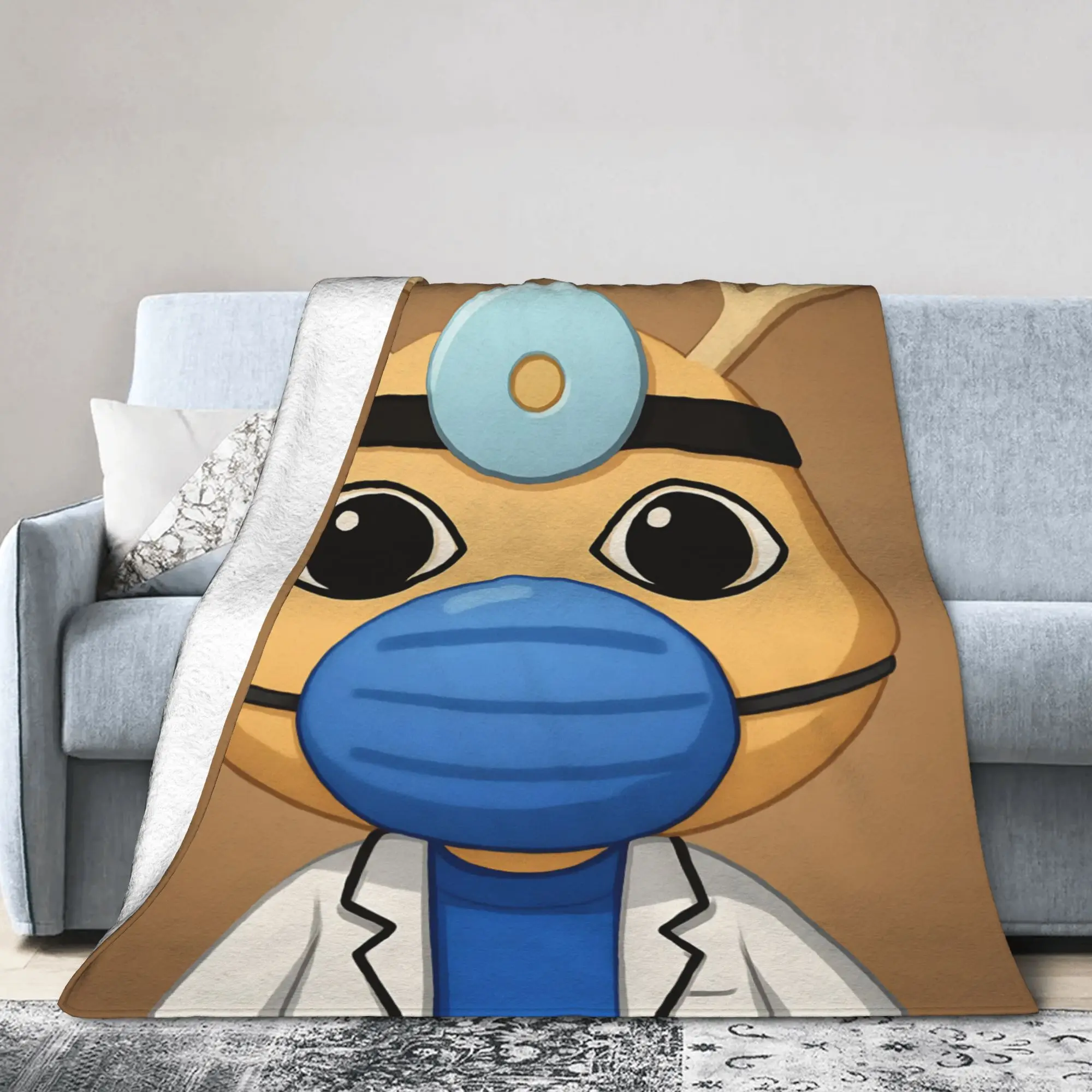 Animals Dr.Harlow Hospitals Blankets Fleece Autumn Winter Cartoon Game Portable Lightweight Throw Blanket for Bedding Throws